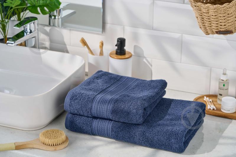 Полотенце махровое SuperSoft 50x90 см синий ARDESTO - фото 4