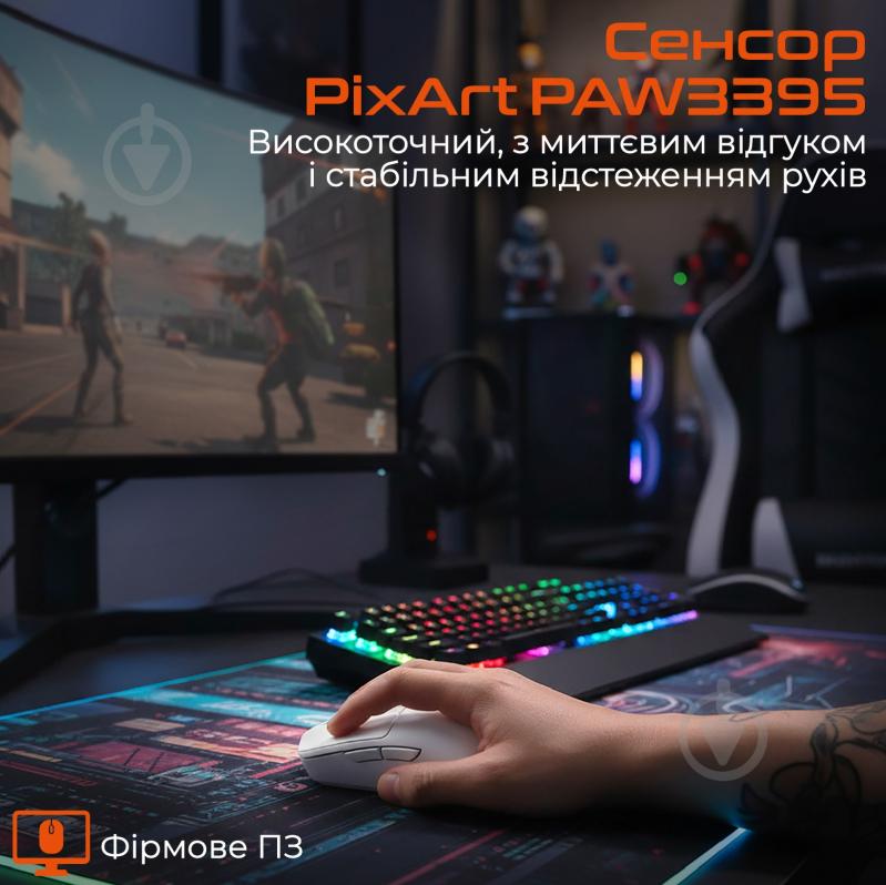 Игровая мышь Meetion white (MT-GW40_PRO-B) - фото 3 Игровая мышь Meetion white (MT-GW40_PRO-B) - фото 3