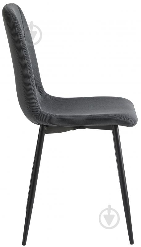 Стілець Fly FS16 velvet Grey-38 сірий / чорний - фото 3