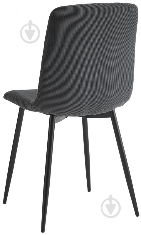 Стілець Fly FS16 velvet Grey-38 сірий / чорний - фото 5