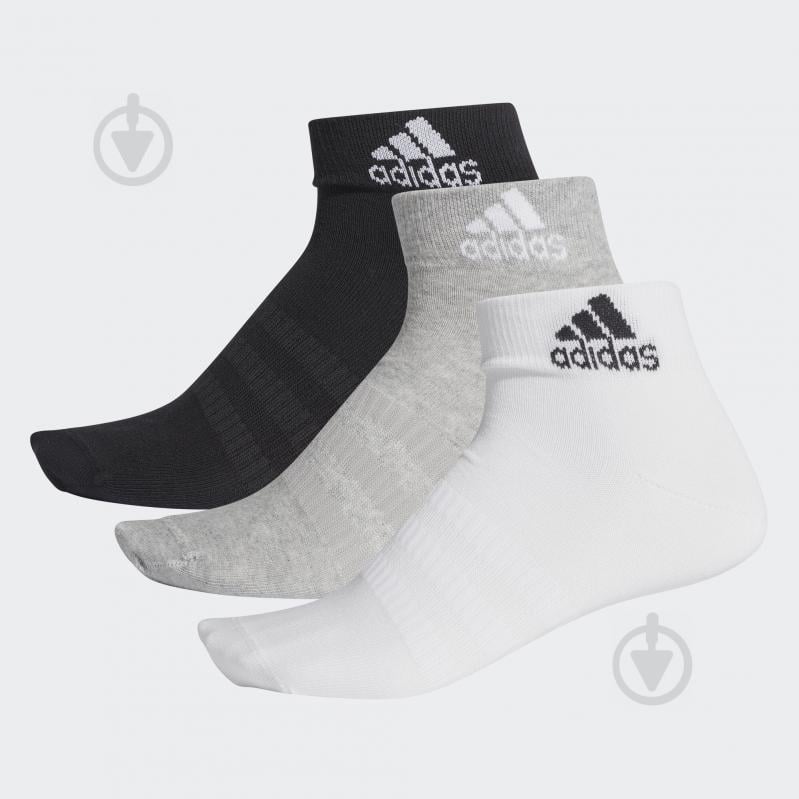 Носки Adidas DZ9434 р.XL белый/серый/черный 3 шт. - фото 1