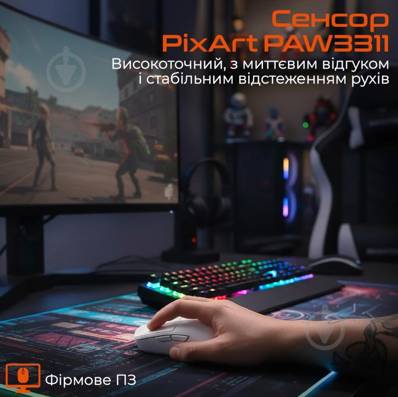 Игровая мышь Meetion white (MT-GW40-B) - фото 3