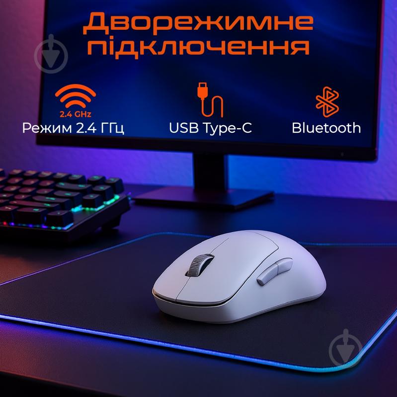 Игровая мышь Meetion white (MT-GW40-B) - фото 4