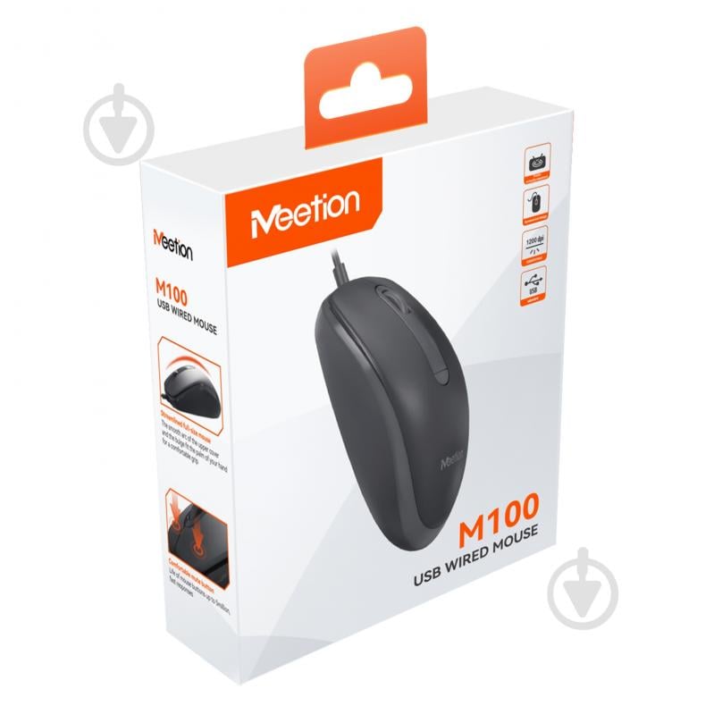 Мышь Meetion M100 black (MT-M100-A) - фото 6