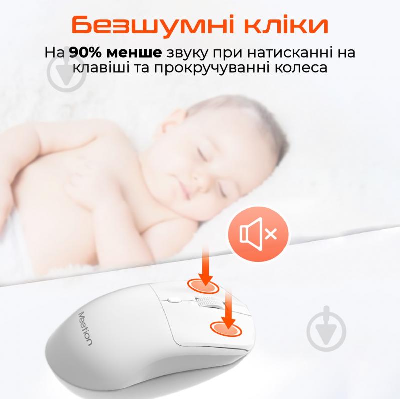 Мышка беспроводная Meetion R546 white (MT-R546-B) - фото 2