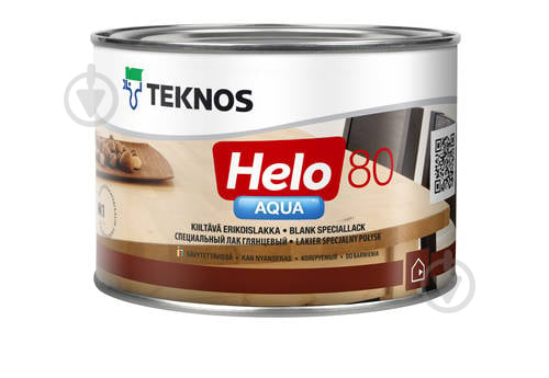 Лак HELO® AQUA 80 TEKNOS глянець безбарвний 0,45 л - фото 2