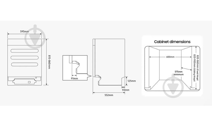 Вбудовувана посудомийна машина Samsung DW60DG790I00U1 - фото 13