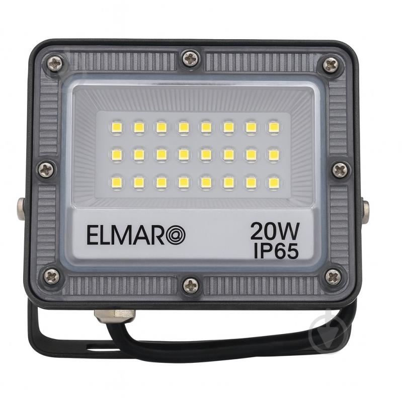 Прожектор світлодіодний Elmar SFL 20 Вт IP65 темно-сірий SFL.20.6400.IP65 - фото 1 Прожектор світлодіодний Elmar SFL 20 Вт IP65 темно-сірий SFL.20.6400.IP65 - фото 1