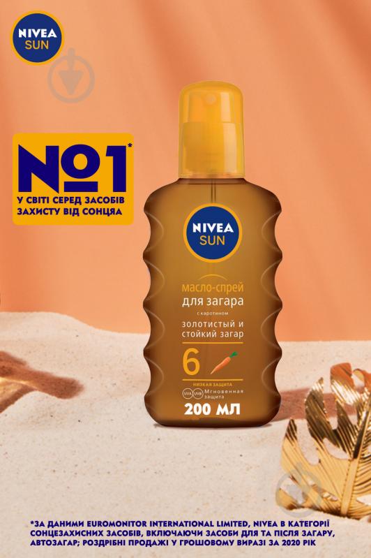 Олія-спрей для засмаги Nivea Золотиста засмага SPF 6 200 мл - фото 7