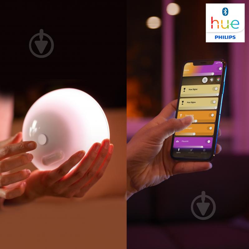 Світильник портативний Philips Hue Go Color BT DIM 12 Вт білий 2000-6500 К 915005822601 - фото 2