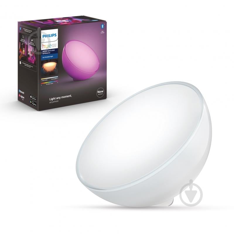 Світильник портативний Philips Hue Go Color BT DIM 12 Вт білий 2000-6500 К 915005822601 - фото 1