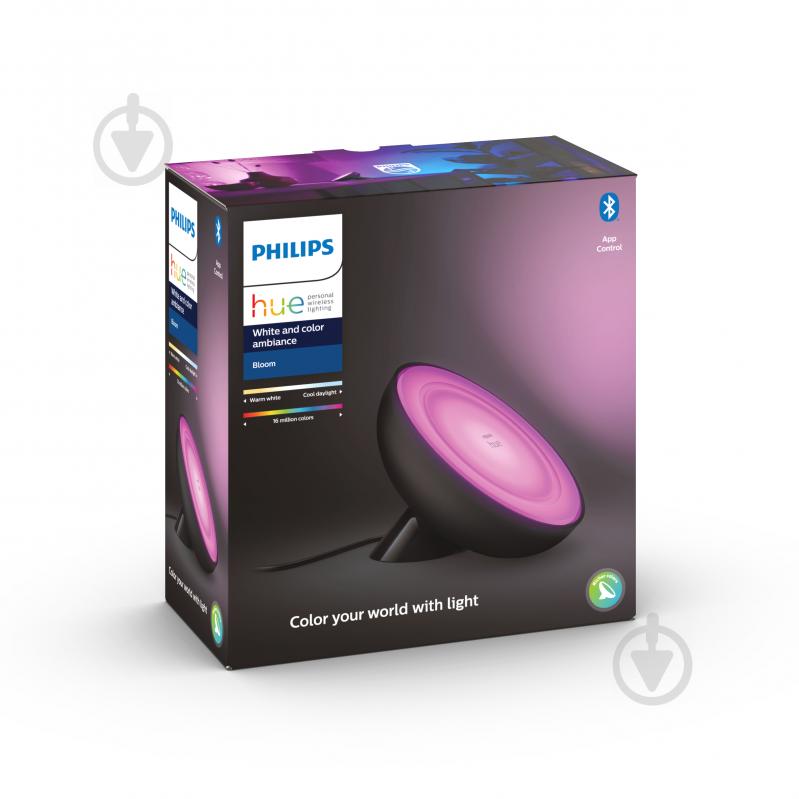 Умная лампа Philips Hue Bloom 2000K-6500K Color Bluetooth 7,1 Вт черный 929002376001 - фото 2