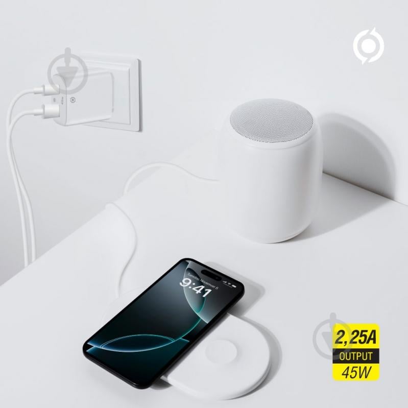 Зарядное устройство Piko 45W GaN USB-C PD+USB-A QC 3.0 White (TC-PD452) - фото 5
