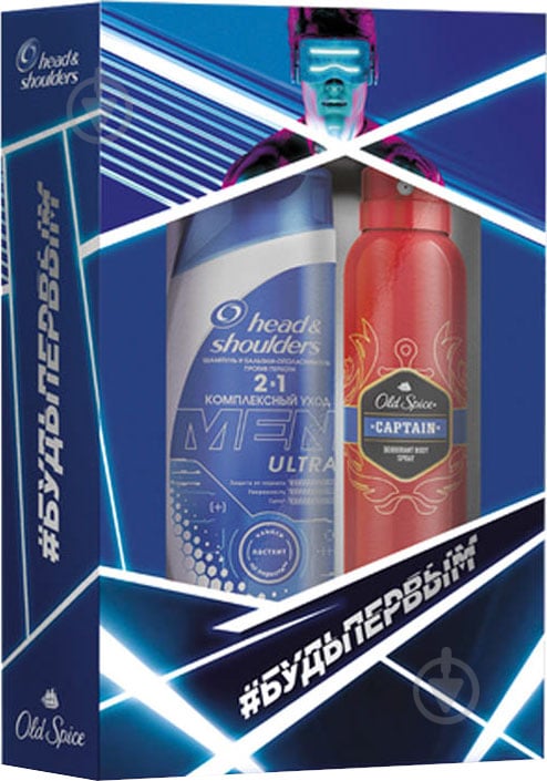 Подарунковий набір для чоловіків Head & Shoulders шампунь 360 мл + дезодорант 150 мл - фото 1