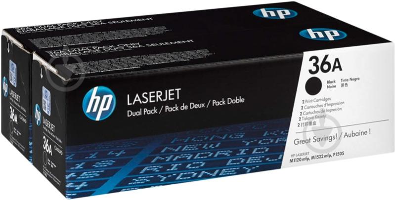Картридж HP 36A CB436AF black - фото 1 Картридж HP 36A CB436AF black - фото 1