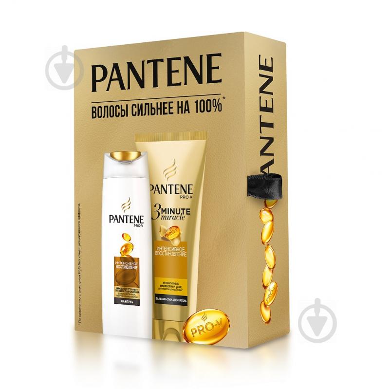 Подарочный набор для женщин Pantene шампунь + бальзам-ополаскиватель 3 Minute Miracle 200 мл - фото 2