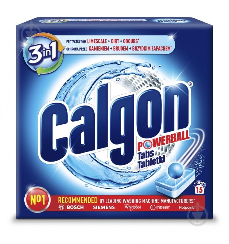 Таблетки Calgon Powerball 3 в 1 15 шт.