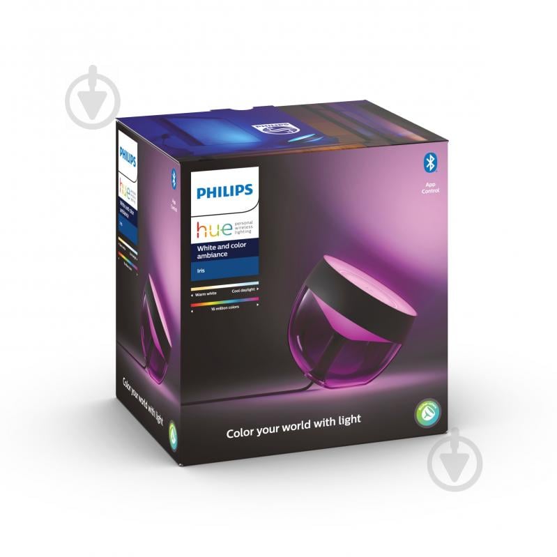 Розумна лампа Philips Hue Iris 2000K-6500K Color Bluetooth 8,1 Вт чорний 929002376201 - фото 2