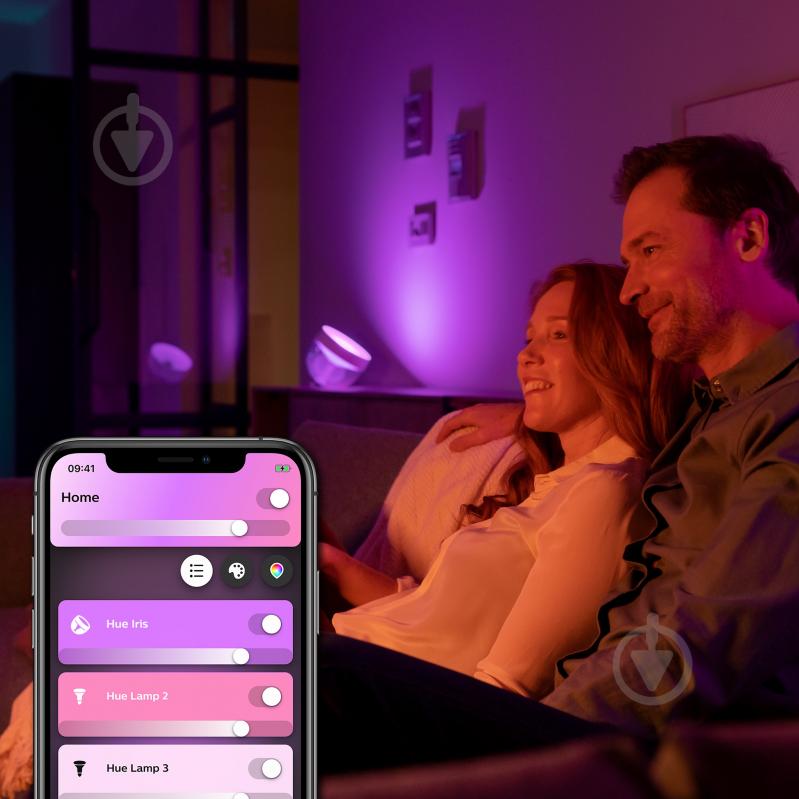 Розумна лампа Philips Hue Iris 2000K-6500K Color Bluetooth 8,1 Вт чорний 929002376201 - фото 6