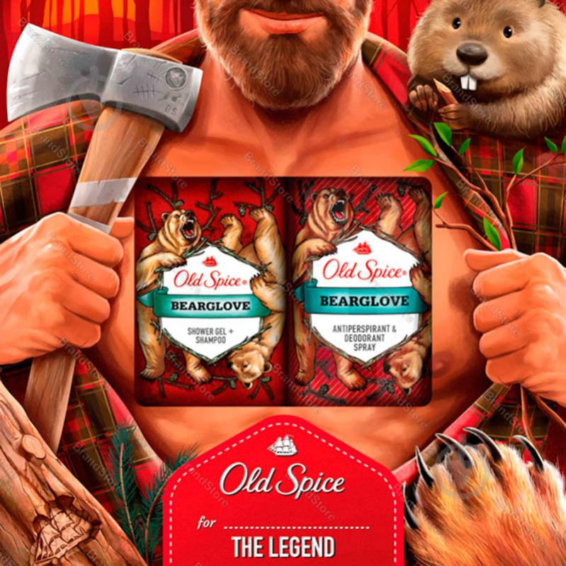 Подарочный набор для женщин для мужчин Old Spice дезодорант 150 мл + гель для душа 250 мл - фото 2