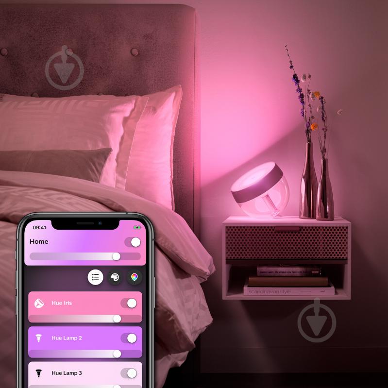 Розумна лампа Philips Hue Iris 2000K-6500K Color Bluetooth 8,1 Вт рожеве золото 929002376301 - фото 6