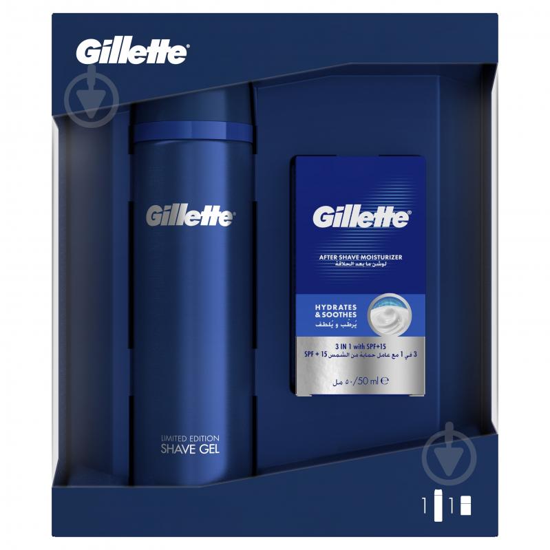 Набор подарочный для мужчин Gillette гель для бритья Sensitive + средство после бритья - фото 1