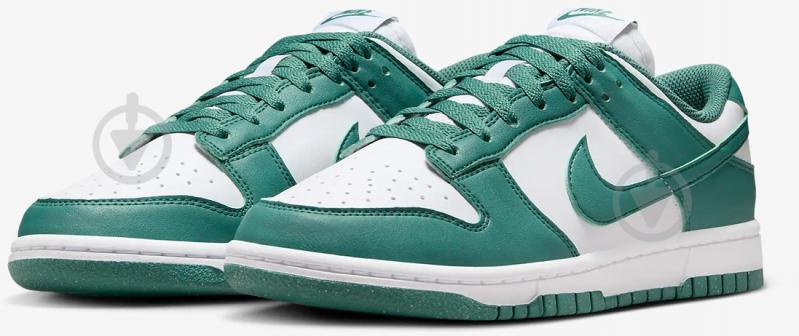 Кросівки жіночі демісезонні Nike Dunk Low DD1873-107 р.38,5 біло-зелені - фото 3