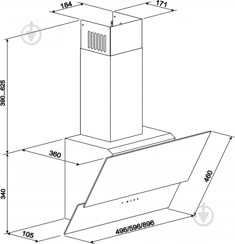 Вытяжка Eleyus Element 700 60 WH - фото 10