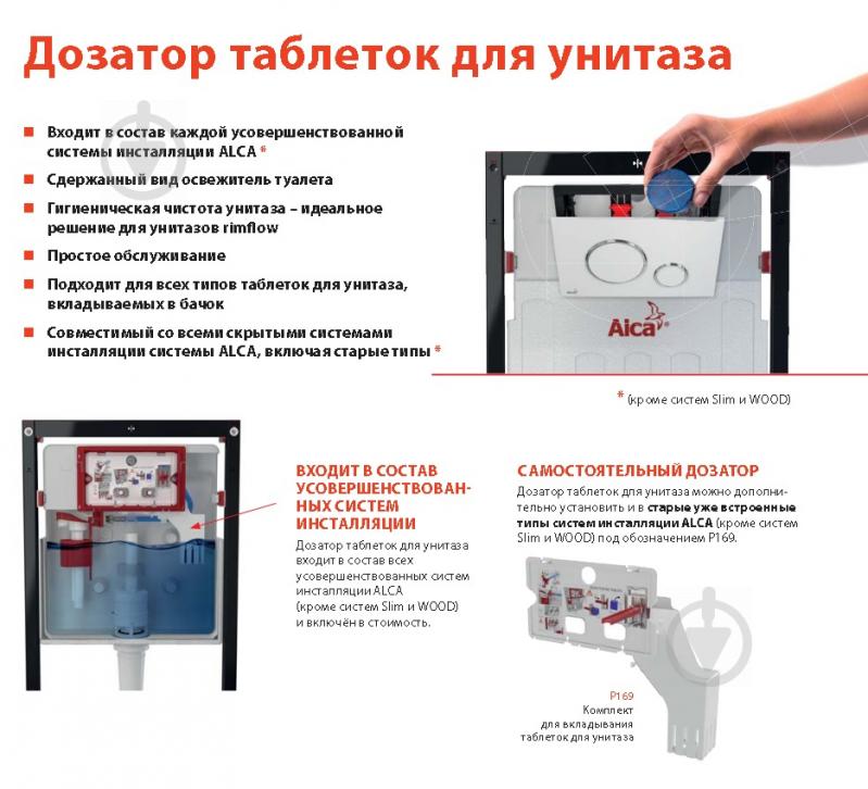 Инсталляция для унитаза Alca Plast Комплект 4в1 AM101/1120 с белой круглой кнопкой M670 и прокладкой M91 - фото 4