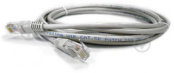 Патч-корд Kingda RJ45, UTP 5e 24AWG, CU KD-PAUT3300GY 3 м сірий - фото 1