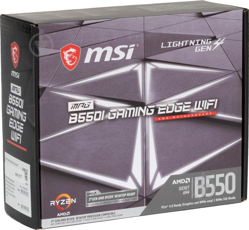 Материнська плата MSI MPG B550I Gaming Edge WiFi (Socket AM4, AMD B550, mini ATX) - фото 25