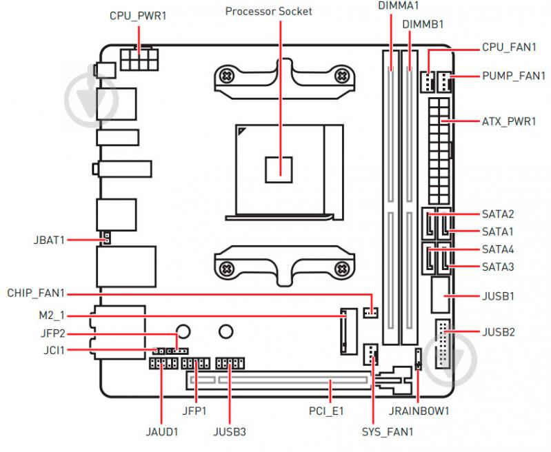 Материнська плата MSI MPG B550I Gaming Edge WiFi (Socket AM4, AMD B550, mini ATX) - фото 27