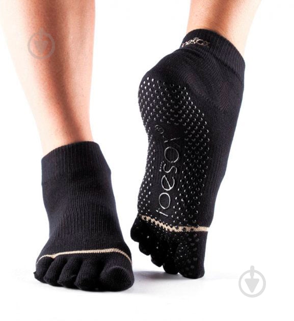 Носки Toesox ANKLE GRIP FT-BLC р.XL черный - фото 1