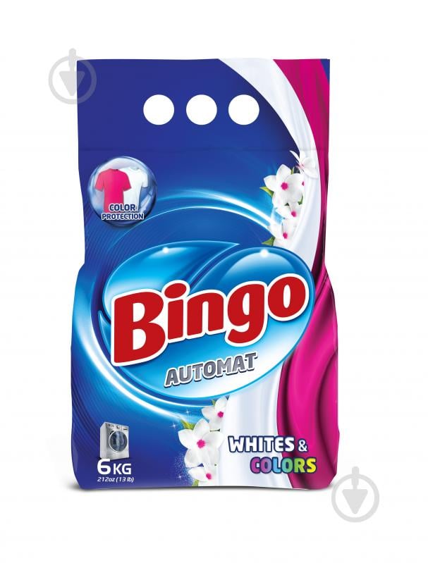 Пральний порошок для машинного прання Bingo Whites&Colors 6 кг - фото 1