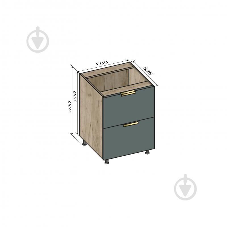 Тумба нижняя Ня2 60/82 MC Natura Диброва розмарин/дуб крафт серый LuxeForm - фото 3