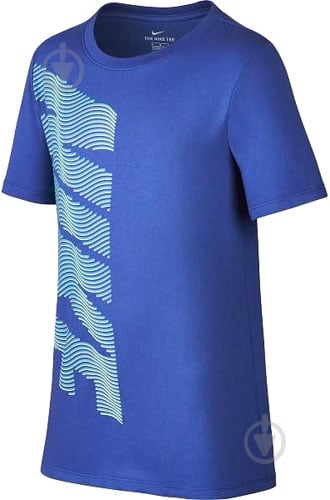 Футболка Nike B NK DRY TEE THERMA NIKE 894257-480 р.S синий - фото 1