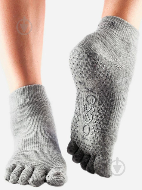 Носки Toesox ANKLE GRIP FT-GRE р.XL серый - фото 1