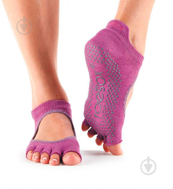 Носки Toesox BELLARINA GRIP HT-SHO р.M фуксия - фото 1