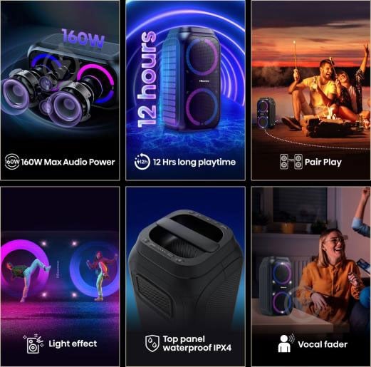 Акустична система Hisense PARTY ROCKET 160 - фото 11