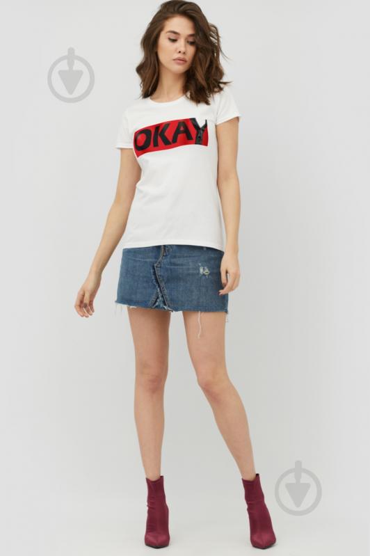 Футболка YAPPI Basic 1702242 р.M белый - фото 1