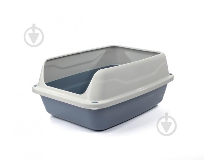 Туалет Georplast Sonic без сітки з рамкою сірий/синій 44,5x34x18,5 см - фото 1