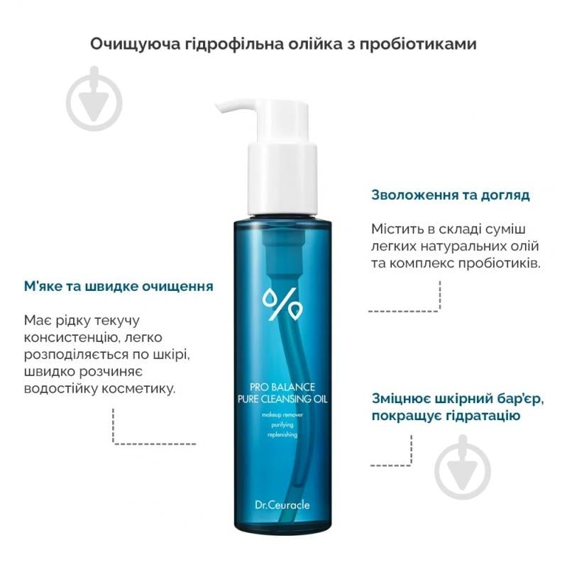 Олія гідрофільна Dr.Ceuracle з пробіотиками Pro Balance Pure Deep Cleansing Oil 155 мл - фото 2