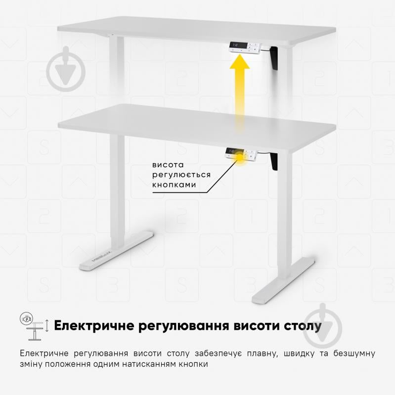 Стол компьютерный Mealux PowerDesk Lite White (EVO-201 Lite W/W) - фото 4