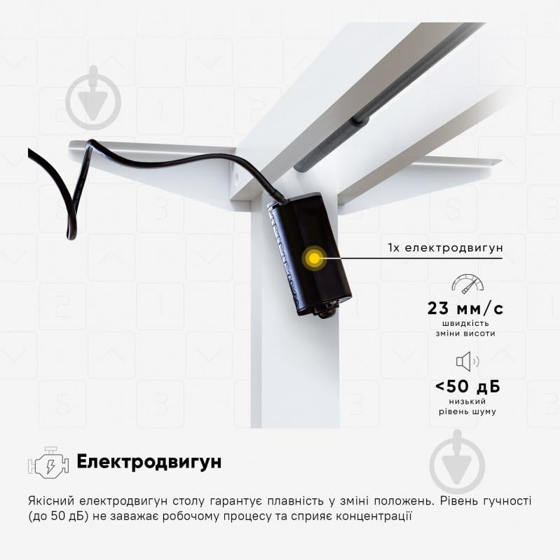 Стол компьютерный Mealux PowerDesk Lite White (EVO-201 Lite W/W) - фото 8