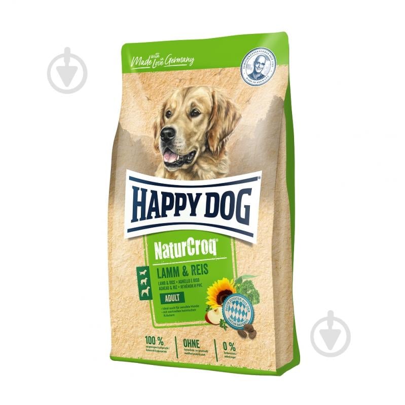 Корм сухий HappyDog Natur Croq з ягням і рисом 15 кг - фото 1 Корм сухий HappyDog Natur Croq з ягням і рисом 15 кг - фото 1