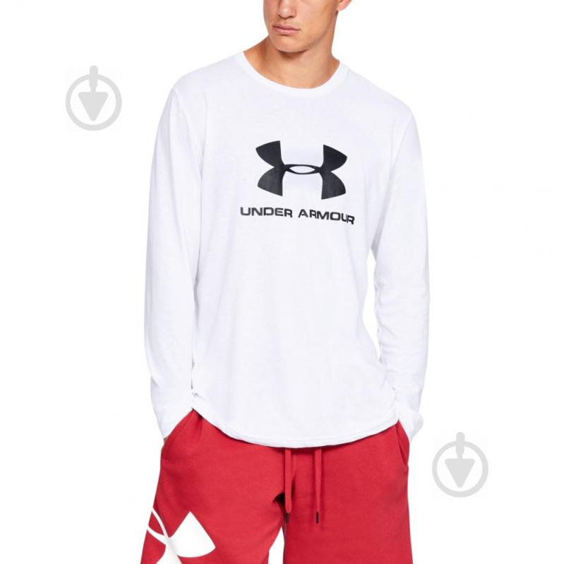 Футболка Under Armour SPORTSTYLE LOGO LS 1329283-100 р.S білий - фото 5