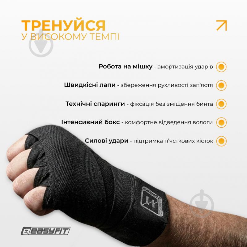 Бинт EasyFit FlexWrap 350 см EF-0373-35-bk - фото 5