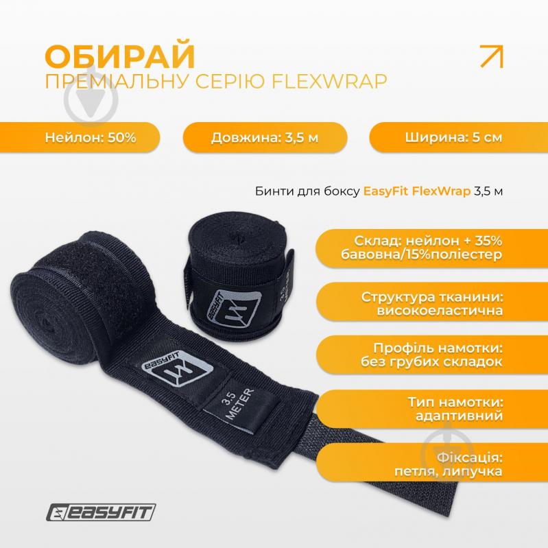 Бинт EasyFit FlexWrap 350 см EF-0373-35-bk - фото 3