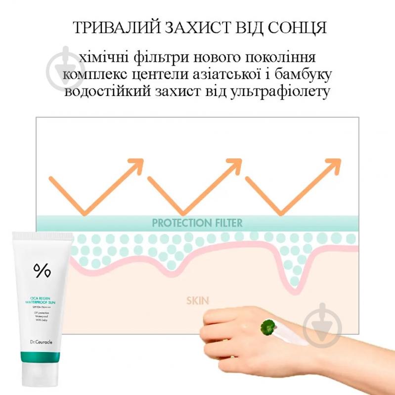 Крем сонцезахисний Dr.Ceuracle водостійкий з центелою азіатською PA++++ 100 мл - фото 5