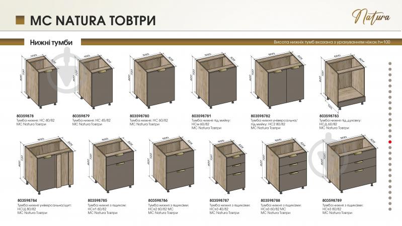 Шафа верхня 45/72 MC Natura Товтри тауп грей/дуб крафт сірий LuxeForm - фото 5